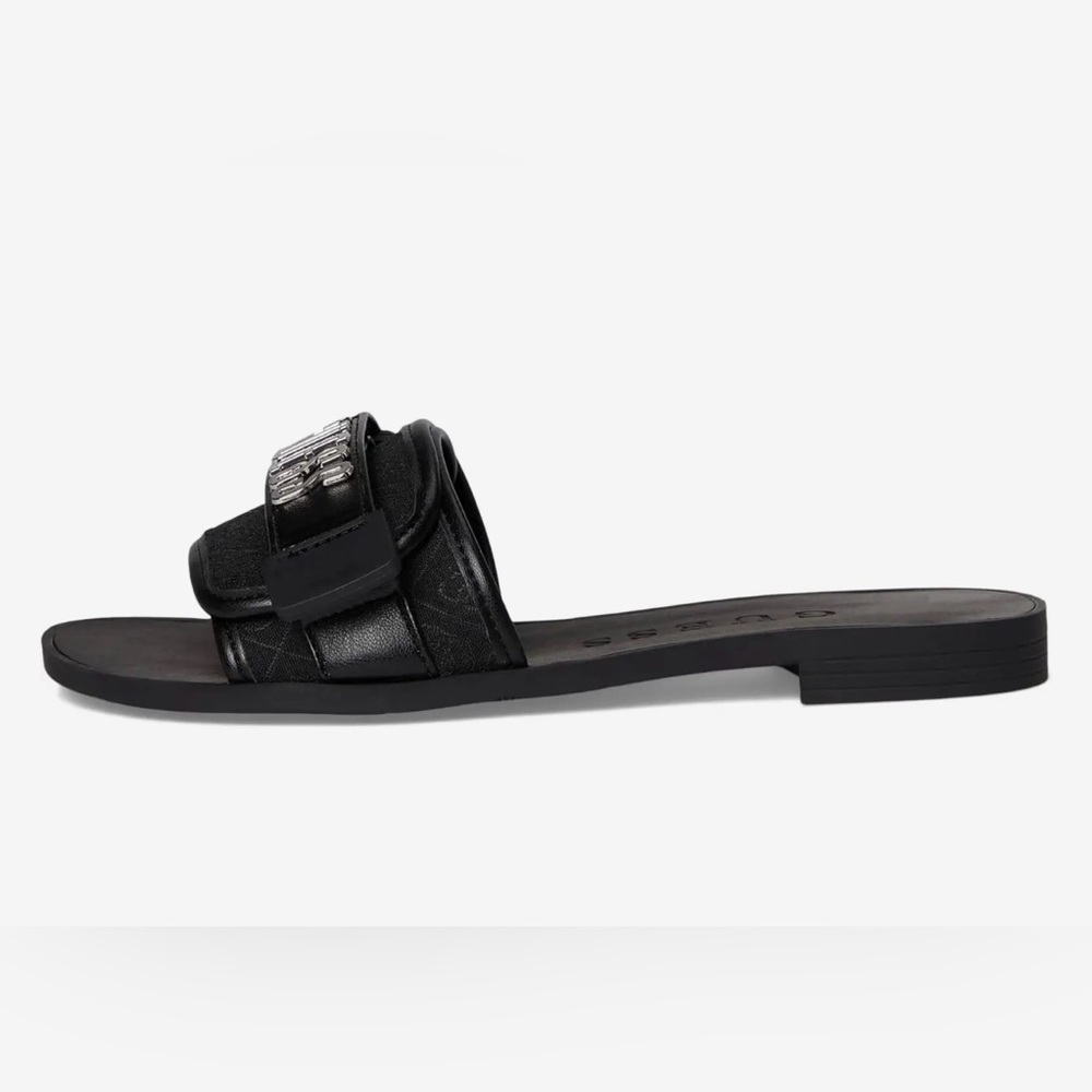 GUESS
Elyze Women's Slide Flat Black Sandals with Silver Logo
Size 7 - Picture 6 of 11